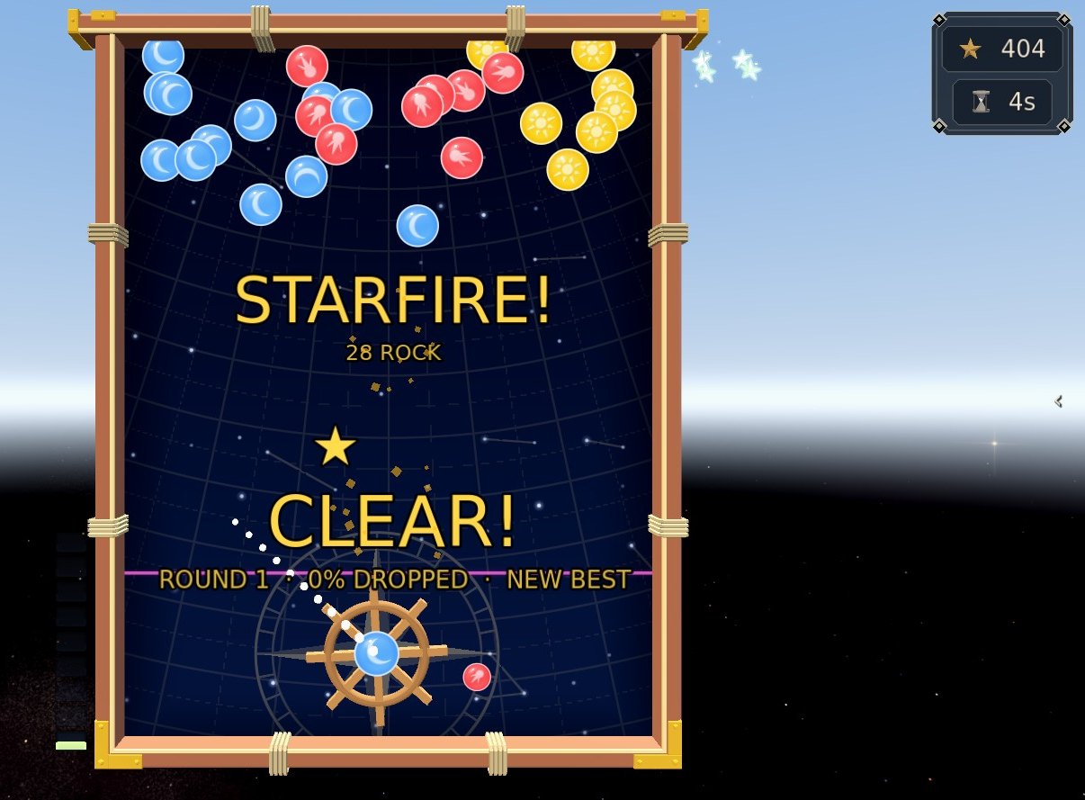 STARFIRE! 28 ROCK and CLEAR! over the chart as the held groups go off together and the field is blown clear