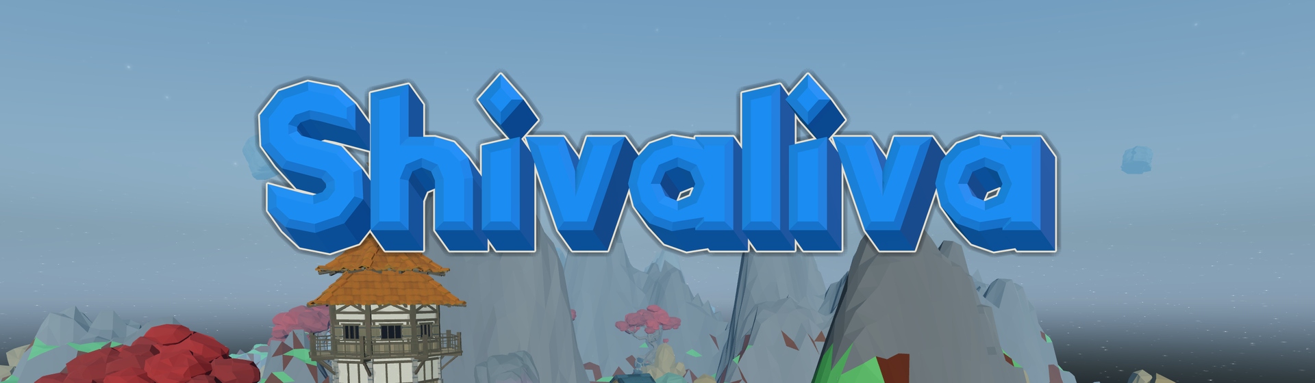 The Shivaliva logo over the sky above Driftspar